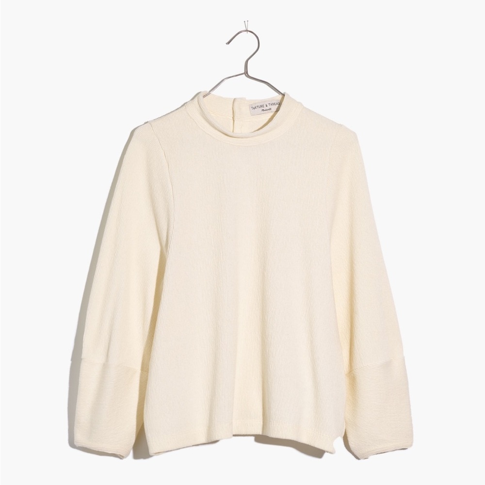 Madewell Cream Balloon Sleeve Top